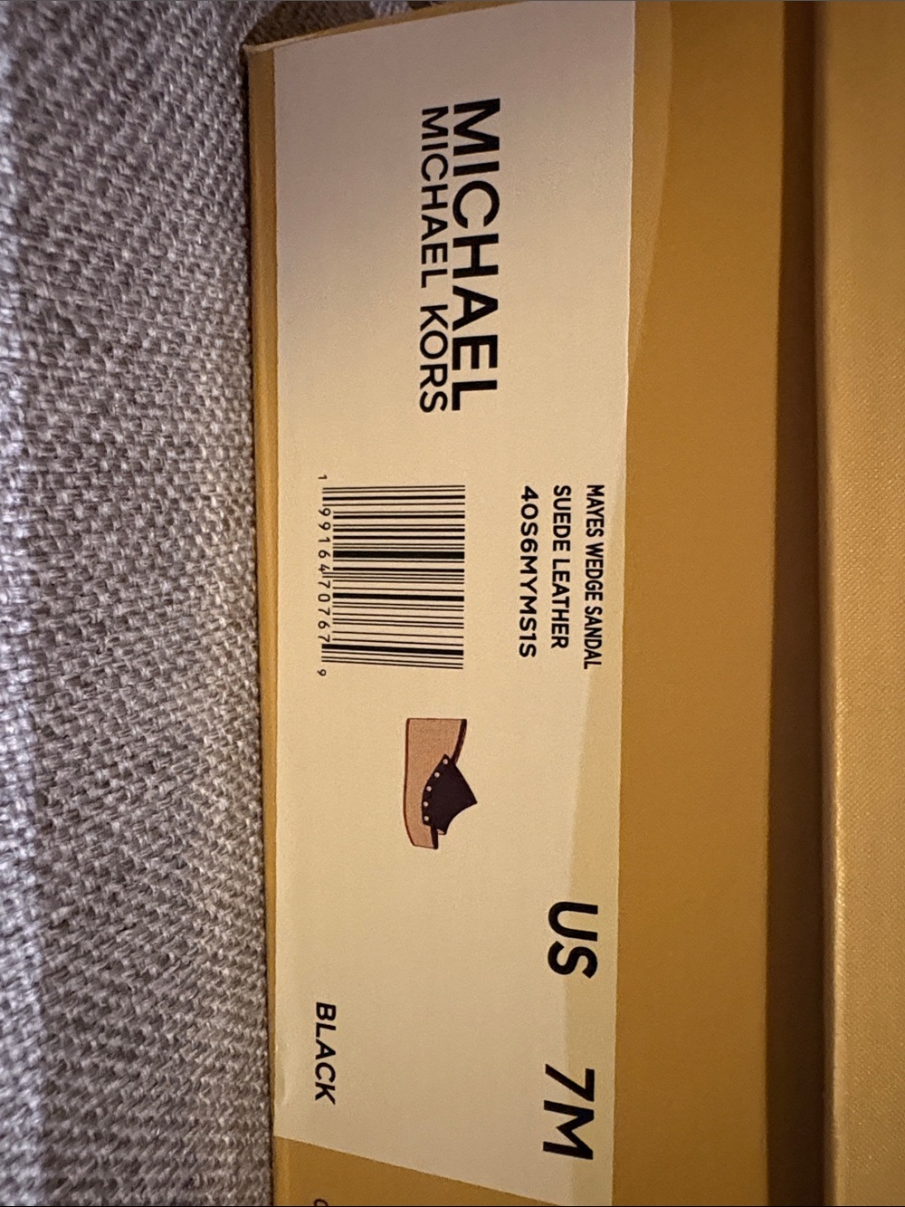 Michael Kors Mayes Black Suede Espadrille Wedge Mules with Stud Trim - Picture 2 of 5